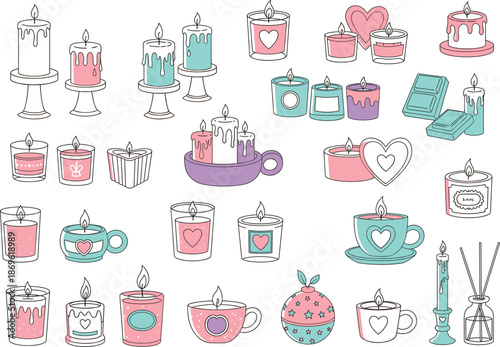Cute Pastel Candle Collection