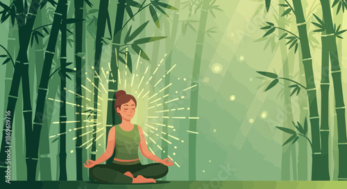 Woman Meditating in Lotus Position Serene 2.