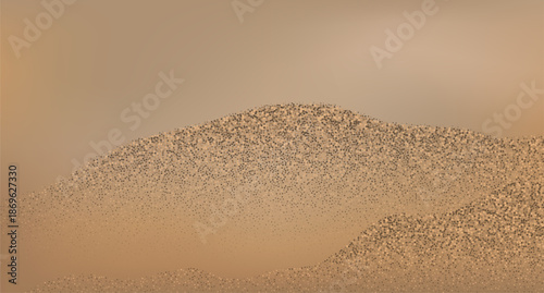 Abstract golden sand dunes landscape.