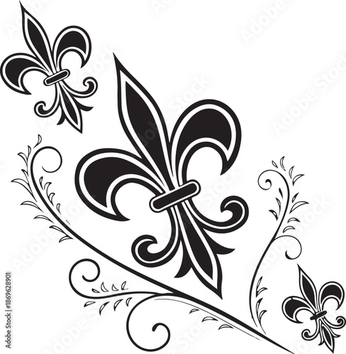 Decorative Fleur-de-Lis Emblem