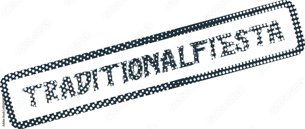 Fototapeta premium Traditional Fiesta Event Rubber Stamp Mark for Cultural Celebrations and Festive Gatherings