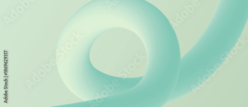 Modern Abstract Smooth Teal Wave Design