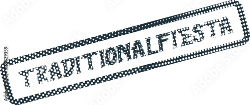 Traditional Fiesta Event Rubber Stamp Mark for Cultural Celebrations and Festive Gatherings