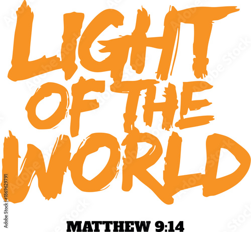 A vibrant graphic design featuring the phrase Light of the World