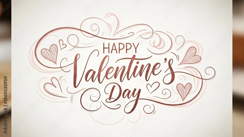 Fototapeta premium Happy Valentines Day Card