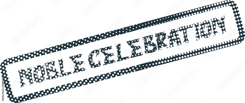 Fototapeta premium Elegant Event Stamp Graphic Featuring Noble Celebration Text Composed of Many Tiny People Figures