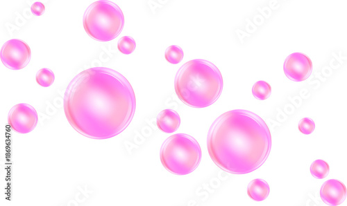 Vector texture of bubble gum and collagen bubbles for dreamy design background.