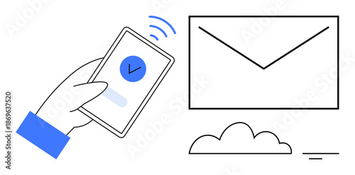 Mobile verification. Mobile verification ensuring secure email messaging and cloud connectivity. Mobile verification emphasizing authentication on digital platforms. For fintech, communication, email