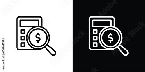 Budget Icon Set Black And White