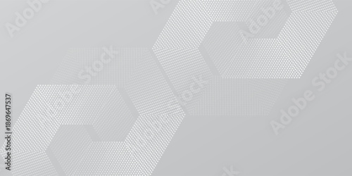 Modern hexagon lines on gray background. Geometric dynamic elegant art