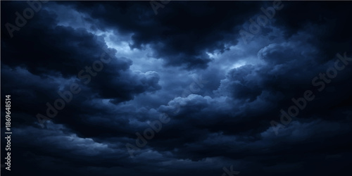 Dramatic dark stormy clouds move across a gray overcast sky in this intense nature timelapse capturing a powerful summer wind and rain atmosphere