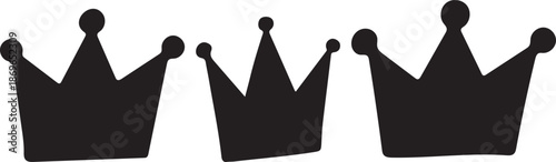 Three crowns aligned in a row