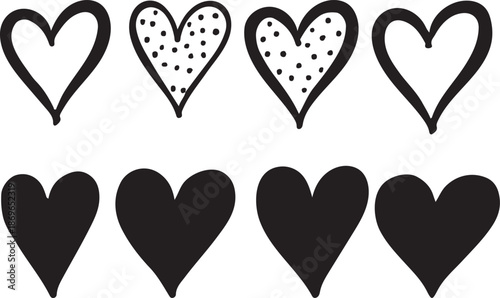 Collection of heart shapes