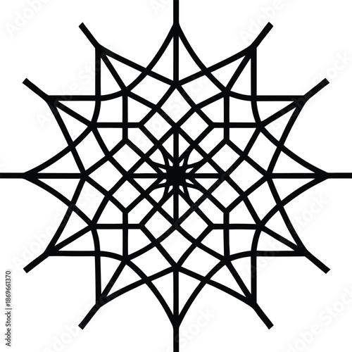 Bright glowing star network on dark blue digital background futuristic design