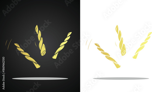Beautiful and cool golden sponge cake bread vector logo image for various design purposes and so on with transparent, black and white background