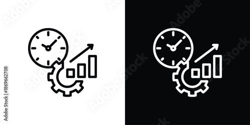 Efficiency Icon Sheet Black And White