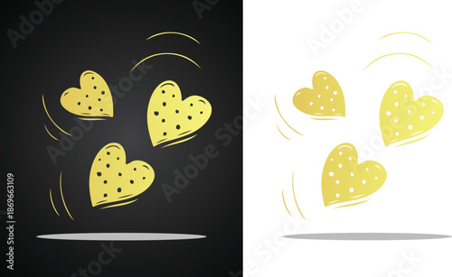 Beautiful and cool golden sponge cake bread vector logo image for various design purposes and so on with transparent, black and white background
