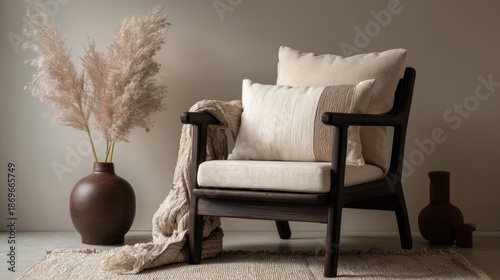 Soft pillows  vases chair