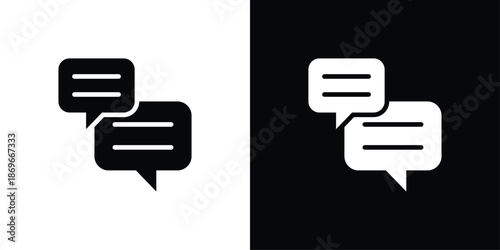 Chat Icon Sheet Black And White