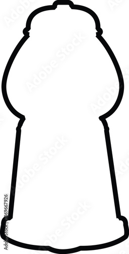 Retro Gumball Machine Vector Line Art; Vintage Candy Vending Machine Outline Icon for Childhood Nostalgia, Sweet Shop Branding, Fundraising Graphics, and Minimalist Commercial Toy Design.