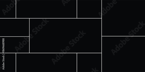 Vector empty photo frame. Collage template for 11 pictures. Frames for memory.eps10