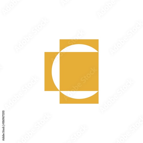 Geometric C Letter Square Logo