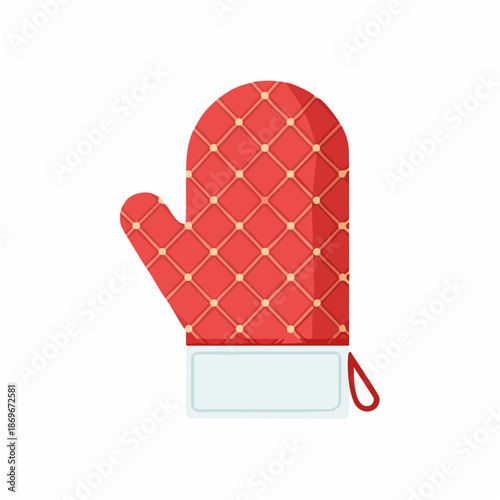 Flat Design Oven Mitt Icon