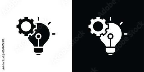 Ideas Icon Sheet Black And White