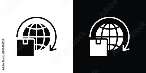 Distribution Icon Sheet Black And White