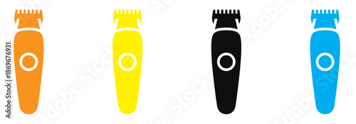 Electric trimmer or shaver machine, Hair clipper vector icon, Hair and beard clipper vector illustration .