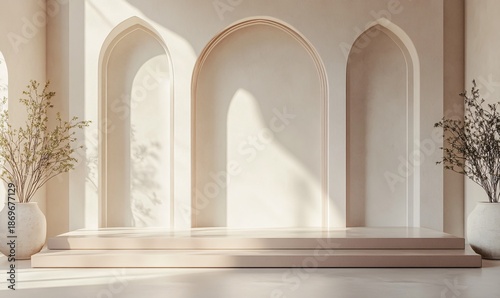 Minimalist Islamic Ramadan Background Smooth Color