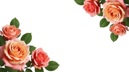 Elegant rose border frame