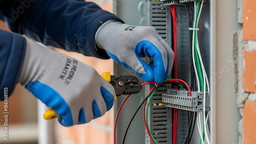 Electrician Installing Electrical Wiring