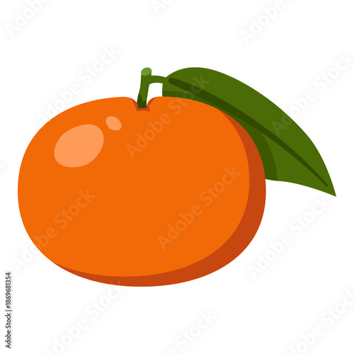 Vector Flat Design Icon - Tangerine