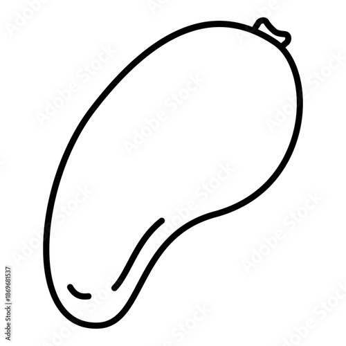 Vector Outline Icon Mango Fruit