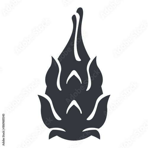 Vector Black Basic Icon Dragon Fruit