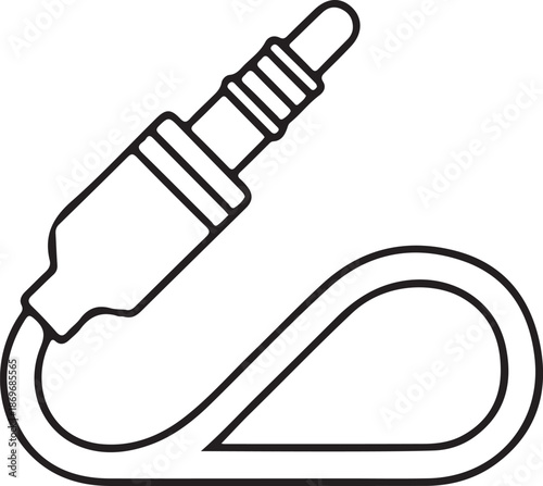 Audio jack connector with cable