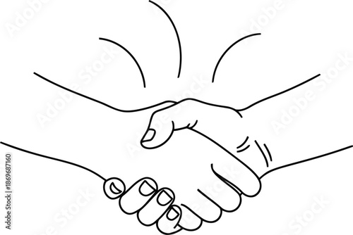 Simple handshake illustration