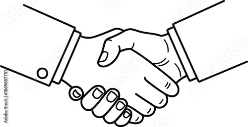 Handshake illustration of business agreement