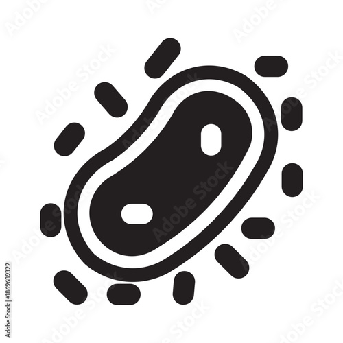 Illustration vector graphic of a  microscopic germ or bacterium Icon | Glyph Icon