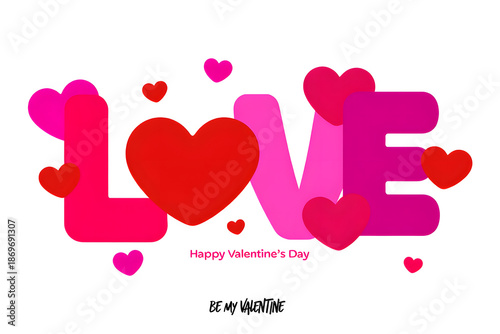 Celebrate love this valentine's day with a colorful heart-themed greeting