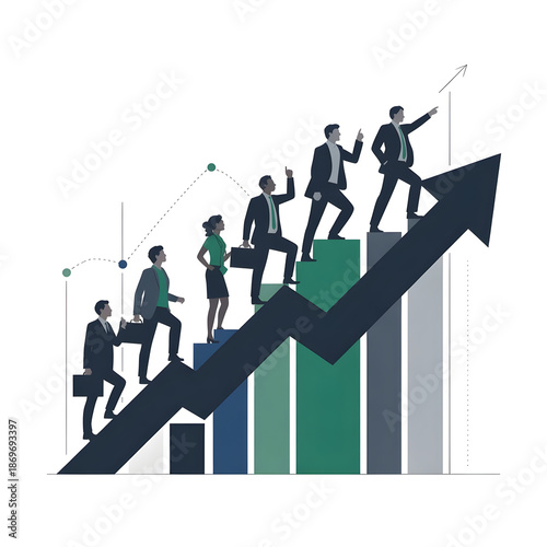 business people with graph