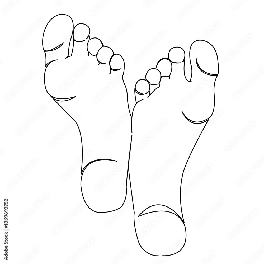 Ταπετσαρία One continuous single drawing line art flat doodle heel, skin, foot, white, care, barefoot, hygiene, finger, fetishist