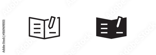 Book icon Education icons button, vector, sign, symbol, logo, illustration, editable stroke and flat design style isolaated on white linear pictogram