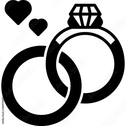 Diamond Ring Solid Icon
