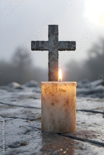 cross on a cemetery