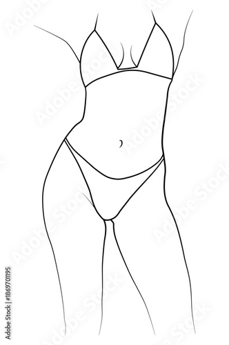woman bikini panties swimsuit belly legs