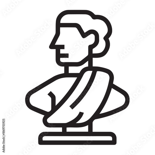 Vector Icons Bust Lineal Style. Pixel Perfect and Editable Stroke.