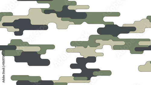 Camouflage pattern vector, seamless military background