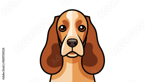 Beagle Dog Breed Portrait Illustration